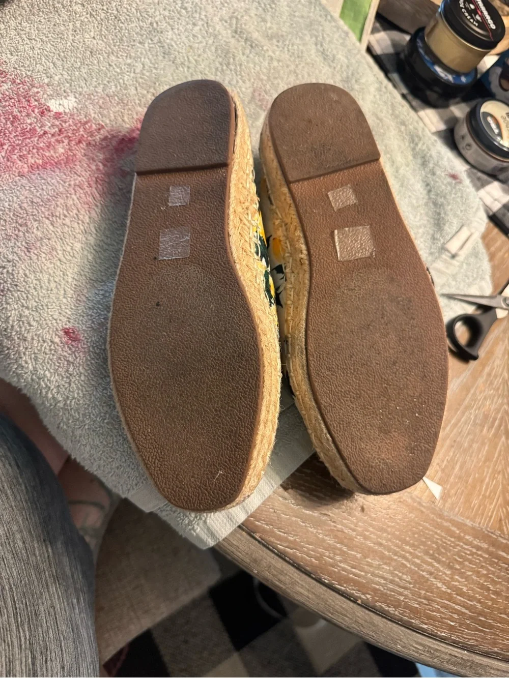 Chinese Laundry Yellow Floral Jeweled Slip-On Espadrilles